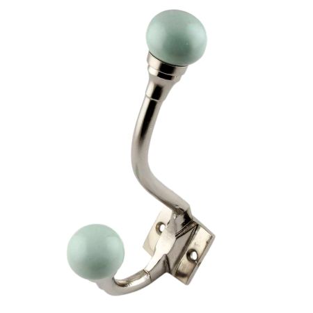 Sage Green Ceramic Iron Hooks